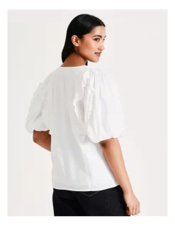 Basque Ruffle Lace Up Blouse In Ivory 14 Basque Ruffle Lace Up Blouse In Ivory -Women Summer Clothing Store 918833950 6 720x928