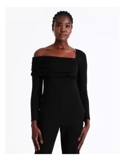 Off The Shoulder Top In Black