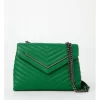Elena Flapover Shoulder Bag In Green