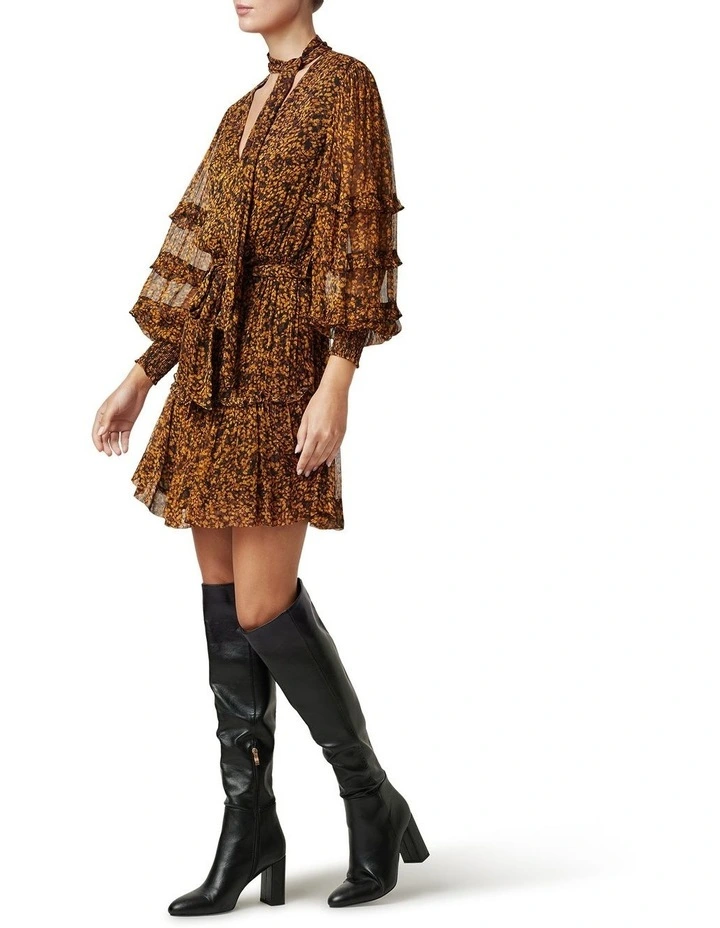 Woodland Wonder Mini Dress In Brown 4 Woodland Wonder Mini Dress In Brown - Image 2