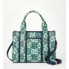 St Barts Mini Tote Bag In Green/Blue