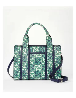 St Barts Mini Tote Bag In Green/Blue