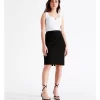 Basque Pencil Skirt In Black
