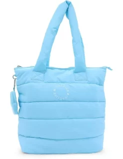 Quilted Tote Bag In Blue