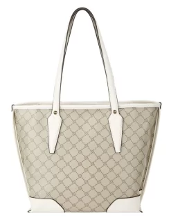 Nine West Emery Logo Zip Top Tote Bag In Beige/Aloe -Women Summer Clothing Store 926659990 4 720x928