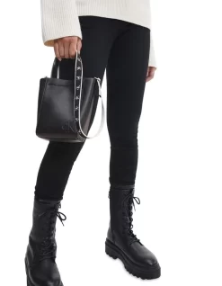 Calvin Klein Jeans Ultralight Faux Leather Tote Bag In Black -Women Summer Clothing Store 926888410 4 720x928