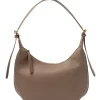 Amina Leather Hobo Bag In Beige