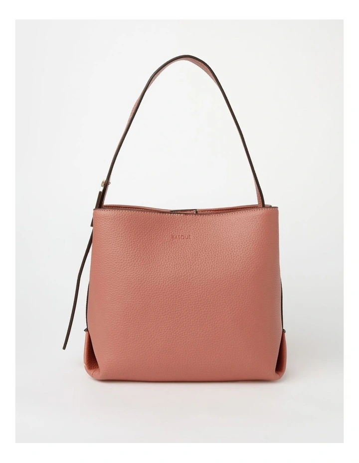 Basque Ella Bucket Shoulder Bag In Coral 3 Basque Ella Bucket Shoulder Bag In Coral