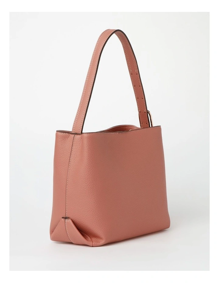 Basque Ella Bucket Shoulder Bag In Coral 5 Basque Ella Bucket Shoulder Bag In Coral - Image 3