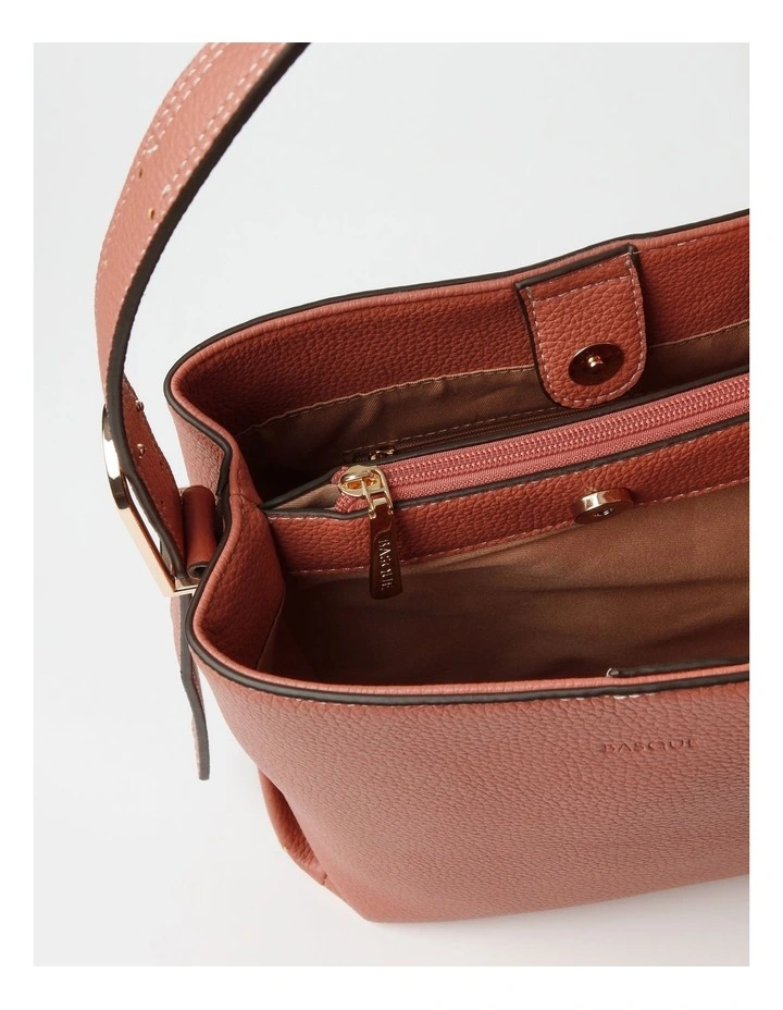 Basque Ella Bucket Shoulder Bag In Coral 8 Basque Ella Bucket Shoulder Bag In Coral - Image 6