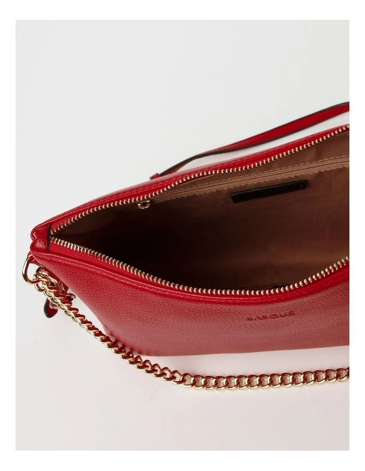 Basque Kiera Multi Gusset Shoulder Bag In Red 8 Basque Kiera Multi Gusset Shoulder Bag In Red - Image 6