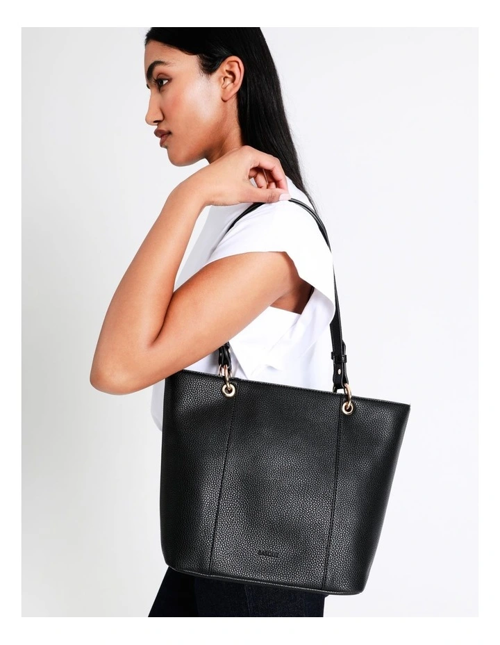 Basque Ajay Zip Top Tote Bag In Black 4 Basque Ajay Zip Top Tote Bag In Black - Image 2