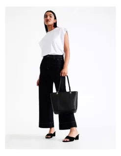 Basque Ajay Zip Top Tote Bag In Black 11 Basque Ajay Zip Top Tote Bag In Black -Women Summer Clothing Store 928346050 4 720x928