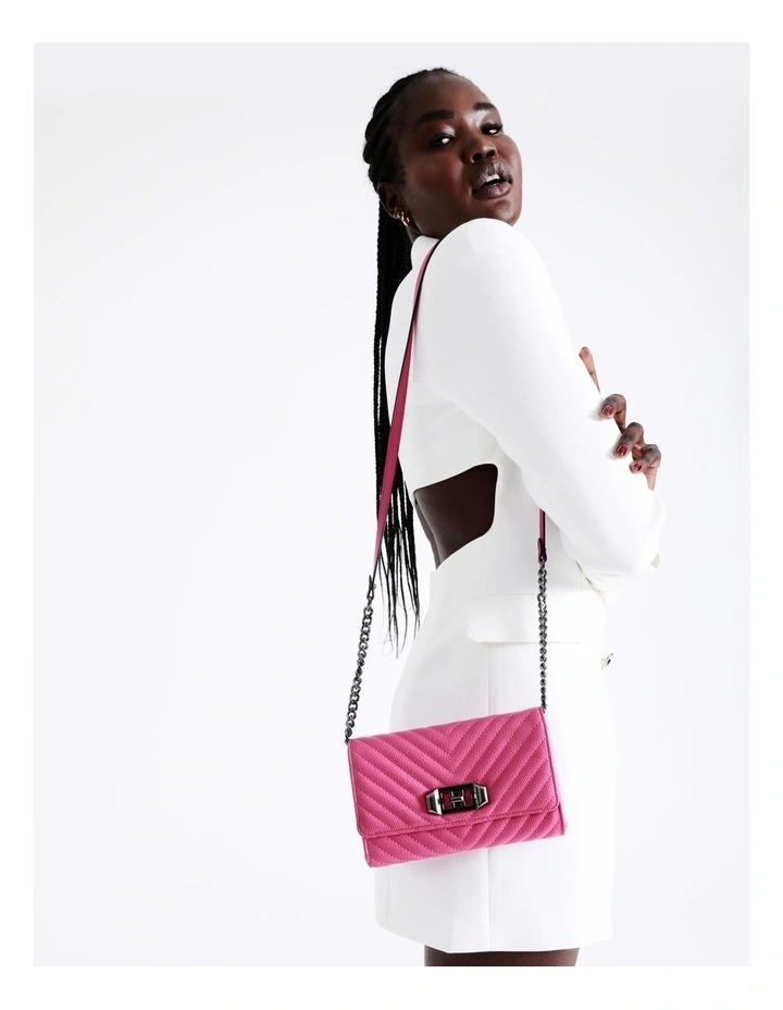 Stella Detachable Strap Wallet In Fuchsia 6 Stella Detachable Strap Wallet In Fuchsia - Image 4