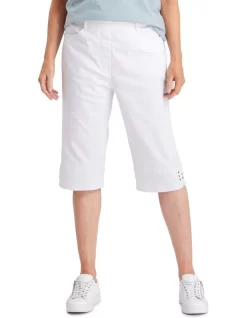 Alton Denim Clam Digger In White