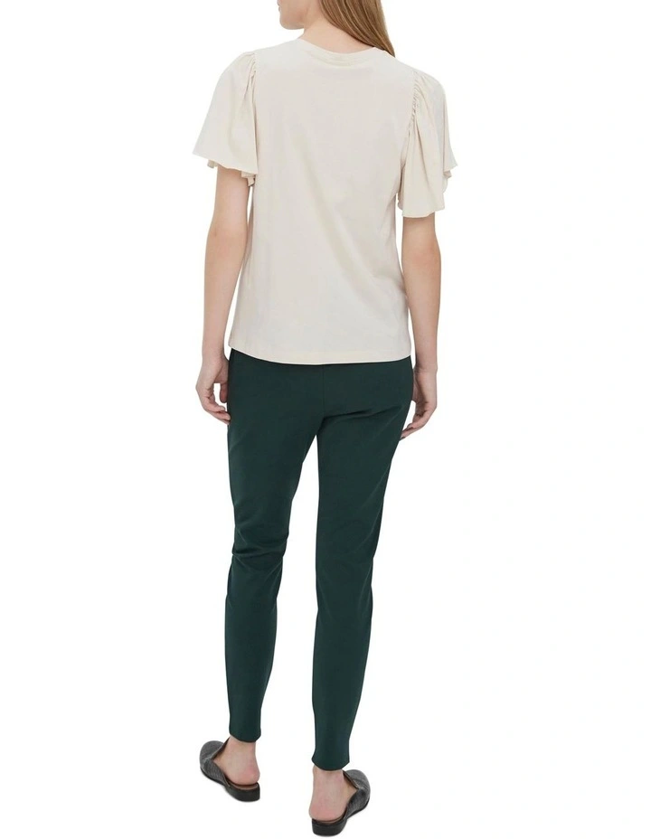 Vero Moda Onella O-Neck Cotton Top In Cream 4 Vero Moda Onella O-Neck Cotton Top In Cream - Image 2