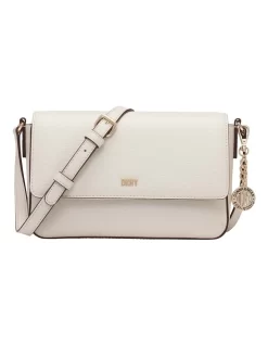 DKNY Bryant Flapover Crossbody Bag In Stone