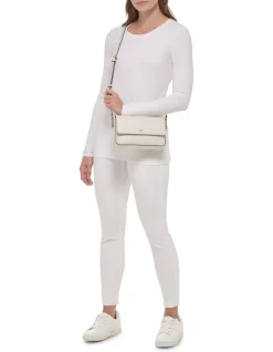 DKNY Bryant Flapover Crossbody Bag In Stone -Women Summer Clothing Store 934301350 6 720x928