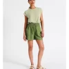 Eco Lyocell Short In Khaki 2 Eco Lyocell Short In Khaki -Women Summer Clothing Store 934615360 1 720x928