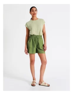 Eco Lyocell Short In Khaki