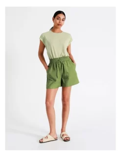 Eco Lyocell Short In Khaki -Women Summer Clothing Store 934615360 3 720x928