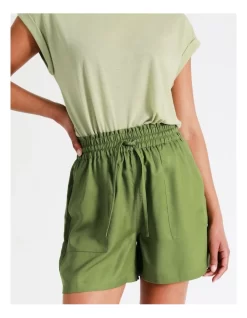 Eco Lyocell Short In Khaki -Women Summer Clothing Store 934615360 6 720x928