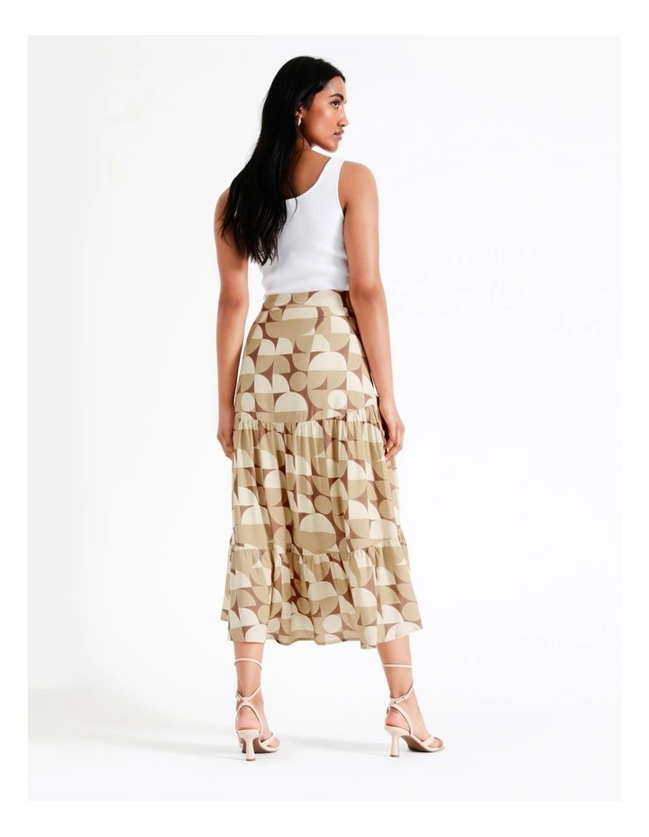 Basque Geo Print Midi Skirt In Assorted 9 Basque Geo Print Midi Skirt In Assorted - Image 7