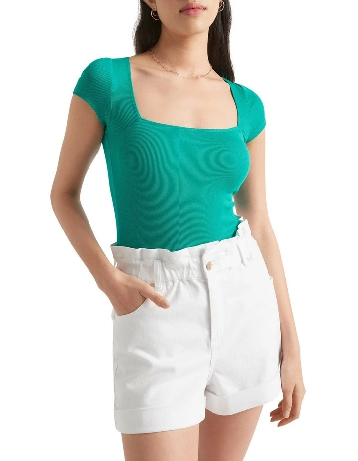 Square Neck Rib Tee 3 Square Neck Rib Tee