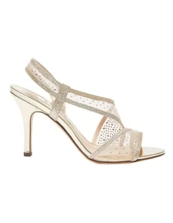 Valeda Sandals In Platino Sora Glitter