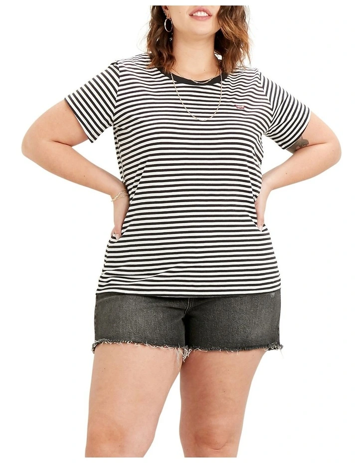 Perfect Tee In Black Stripe 3 Perfect Tee In Black Stripe