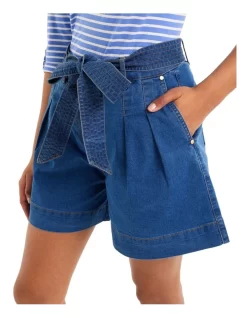 Miley Denim Short In Blue -Women Summer Clothing Store 940263040 3 720x928