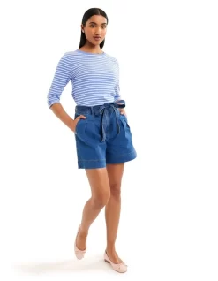 Miley Denim Short In Blue -Women Summer Clothing Store 940263040 4 720x928