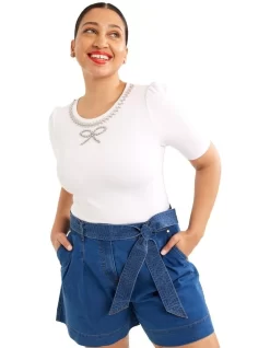 Miley Denim Short In Blue -Women Summer Clothing Store 940263040 6 720x928