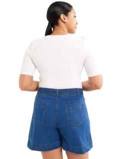 Miley Denim Short In Blue -Women Summer Clothing Store 940263040 7 720x928