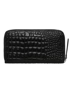 Yet To Come Zip Around Wallet In Black