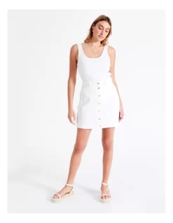 Recycled Cotton Blend Mini Skirt In White 13 Recycled Cotton Blend Mini Skirt In White -Women Summer Clothing Store 945268120 5 720x928