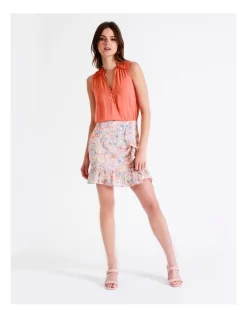 Recycled Ruched Frill Mini Skirt In Assorted -Women Summer Clothing Store 945490330 6 720x928