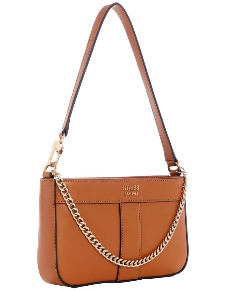Guess Katey Baguette Shoulder Bag In Cognac 3 Guess Katey Baguette Shoulder Bag In Cognac