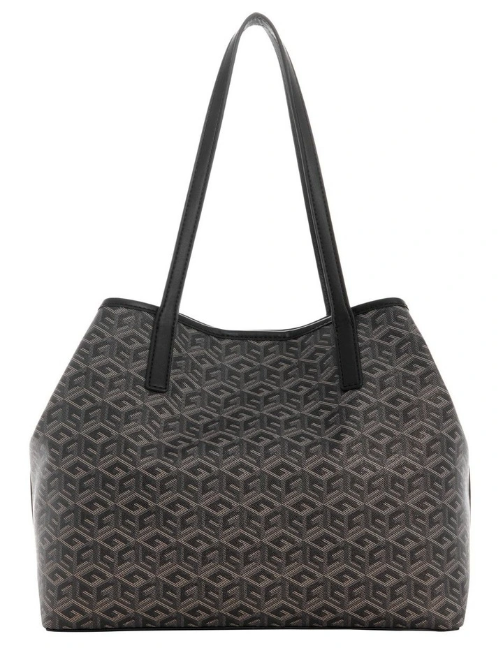 Guess Vikky Logo Removable Pouch Tote Bag In Charcoal 5 Guess Vikky Logo Removable Pouch Tote Bag In Charcoal - Image 3