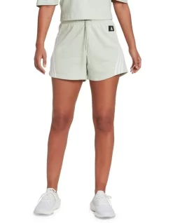 ADIDAS Future Icons 3 Stripe Short In Linen Green