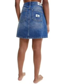 Calvin Klein Jeans A-Line Utility Mini Skirt In Denim 10 Calvin Klein Jeans A-Line Utility Mini Skirt In Denim -Women Summer Clothing Store 946264780 4 720x928