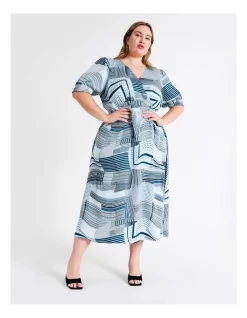 Basque Viscose Satin Faux Wrap Midi Dress In Assorted 10 Basque Viscose Satin Faux Wrap Midi Dress In Assorted -Women Summer Clothing Store 946690840 4 720x928