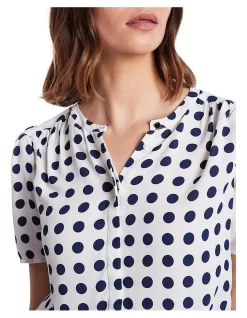 Robyn Spot Blouse In Ivory Multi -Women Summer Clothing Store 947194210 4 720x928
