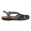 Berri Leather Flat Shoe In Navy