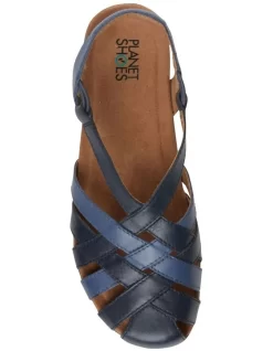 Berri Leather Flat Shoe In Navy -Women Summer Clothing Store 947503360 3 1 720x928