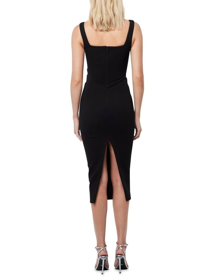 Entwined Midi Dress In Black 4 Entwined Midi Dress In Black - Image 2