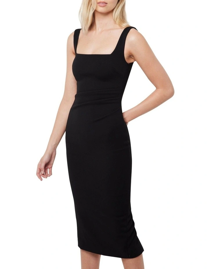Entwined Midi Dress In Black 7 Entwined Midi Dress In Black - Image 5