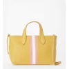 Whitney Leather Zip Top Tote Bag In Yellow