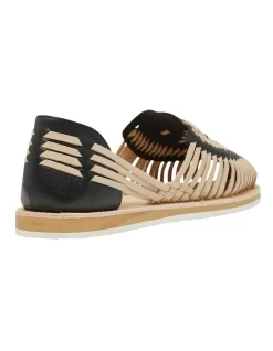 Oxford Charlotte Leather Plaited Slip Ons In Black/Latte -Women Summer Clothing Store 949033360 3 720x928