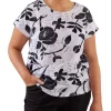Woodcut Print Tee In White/Black -Women Summer Clothing Store 951175000 1 720x928